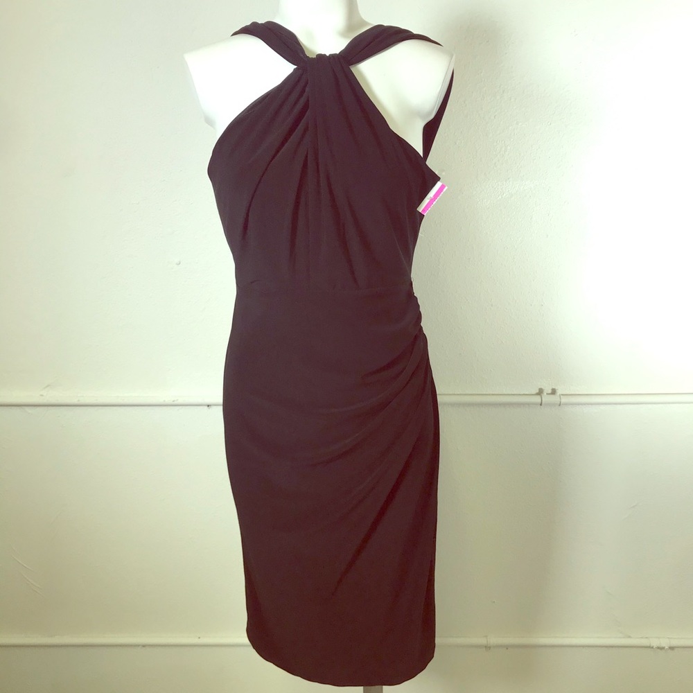 Marina Twist Neck Halter Dress